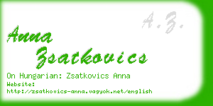 anna zsatkovics business card